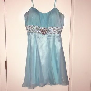 Baby blue special occasion dress